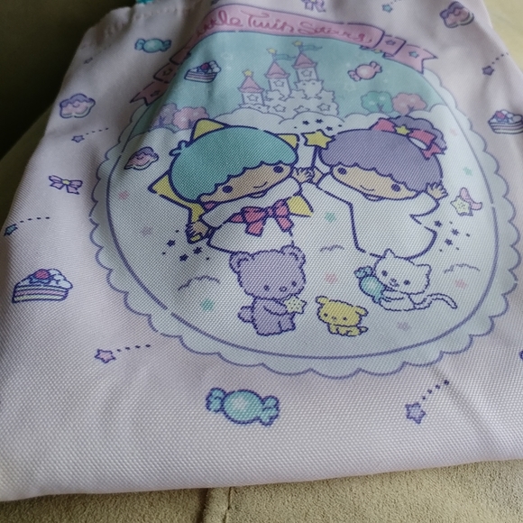 Sanrio Little Twin Stars mini pastel tote bag - Picture 2 of 3